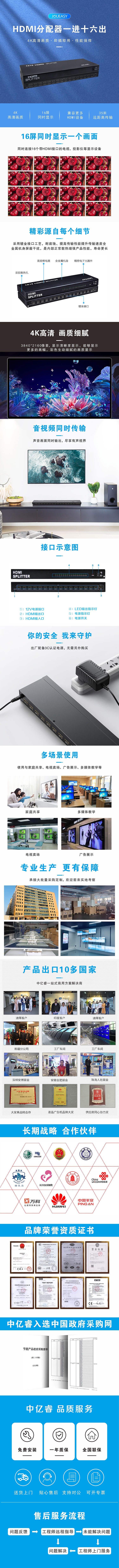 十六路HDMII分配器 十六路HDMII分配器