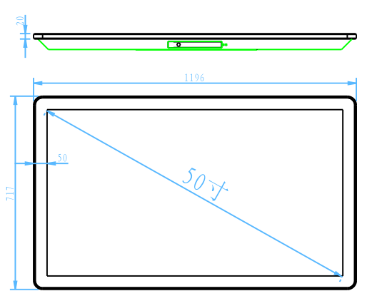 50寸壁掛廣告機圖紙 50寸壁掛廣告機圖紙