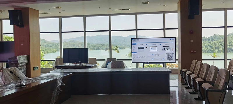 中山市水環(huán)境監(jiān)控中心98寸會議一體機安裝效果 中山市水環(huán)境監(jiān)控中心98寸會議一體機安裝效果