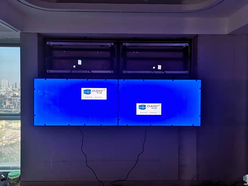 東莞天安數碼城會議室拼接屏項目安裝現場圖1 東莞天安數碼城會議室拼接屏項目安裝現場圖1