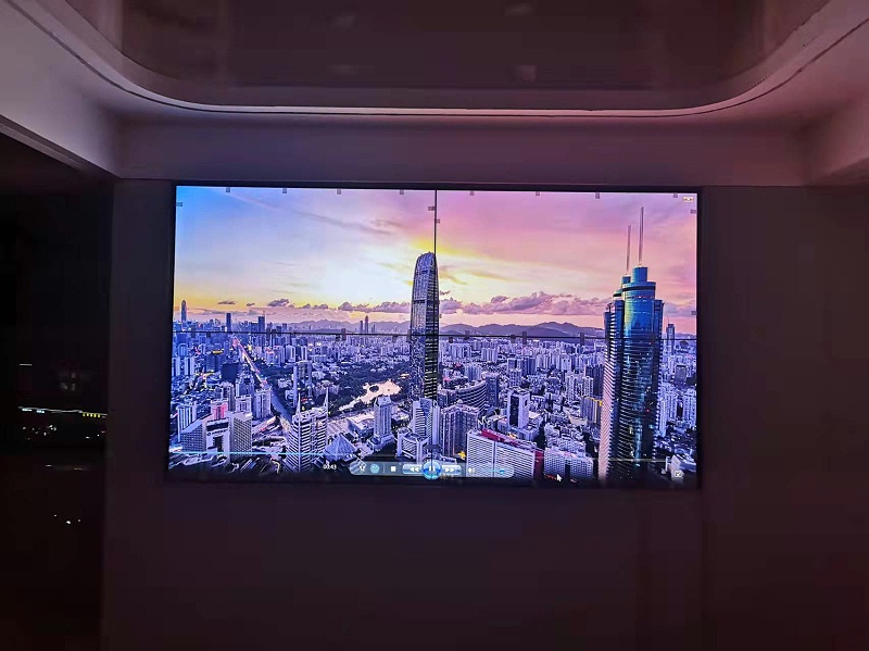 55寸液晶0.88拼縫廣東東莞天安數碼城拼接屏會議室項目驗收圖 55寸液晶0.88拼縫廣東東莞天安數碼城拼接屏會議室項目驗收圖
