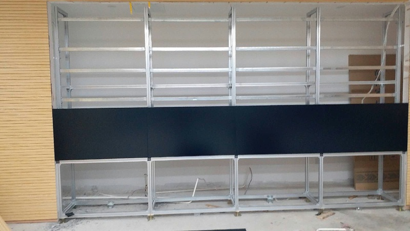 湖南長沙新河46寸拼接屏安裝現場 湖南長沙新河46寸拼接屏安裝現場